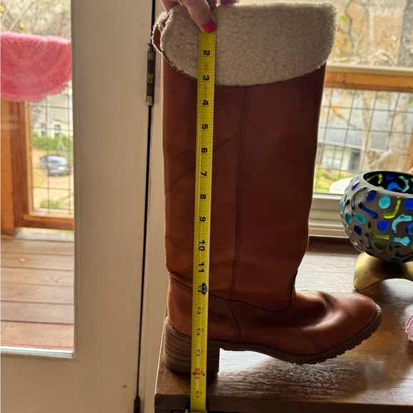 Dingo Leather and Faux Shearling Knee Boots - Picture 7 of 15